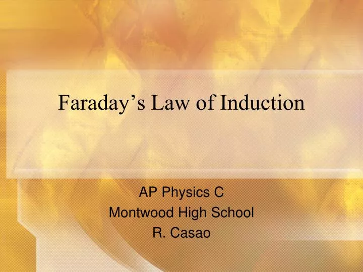 faraday s law of induction