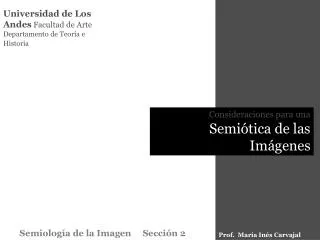 Universidad de Los Andes Facultad de Arte Departamento de Teoría e Historia