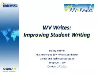 WV Writes: Improving Student Writing