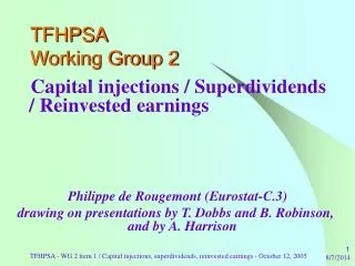 TFHPSA Working Group 2