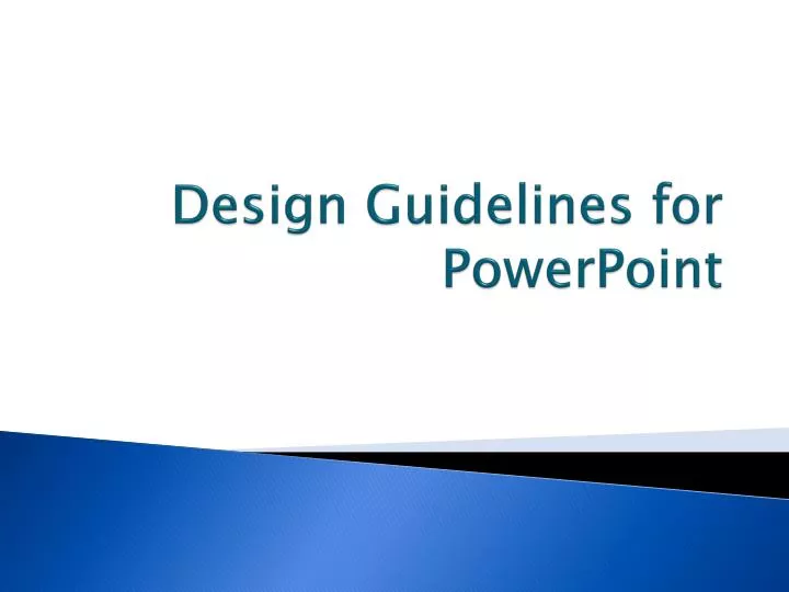 design guidelines for powerpoint