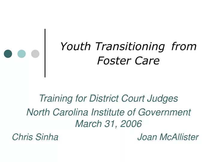 youth transitioning from foster care