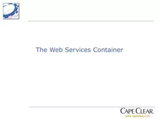The Web Services Container