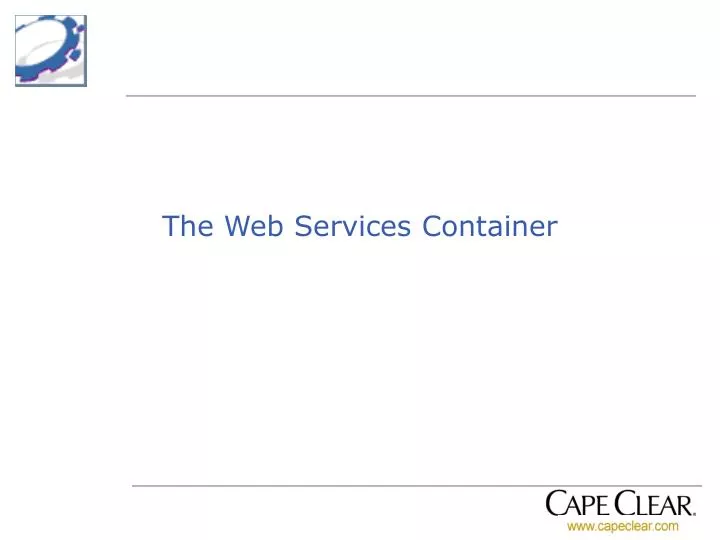 the web services container