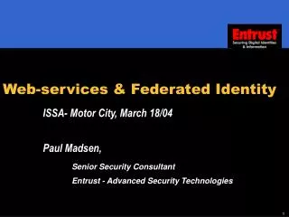 Web-services &amp; Federated Identity