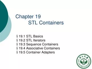 Chapter 19 STL Containers