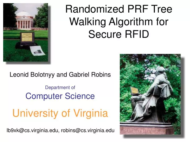 randomized prf tree walking algorithm for secure rfid