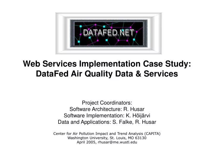 web services implementation case study datafed air quality data services