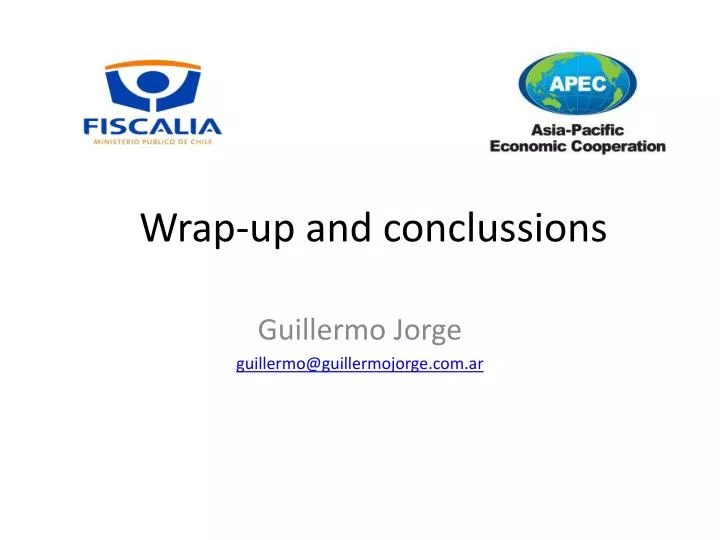 wrap up and conclussions