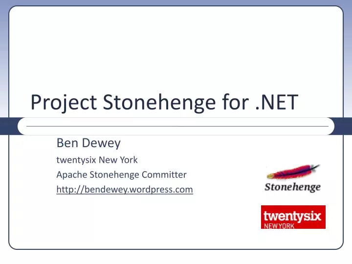 project stonehenge for net