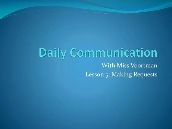 daily communication