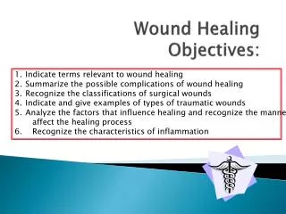 Wound Healing Objectives: