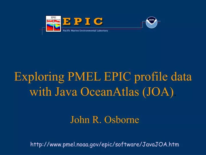 exploring pmel epic profile data with java oceanatlas joa