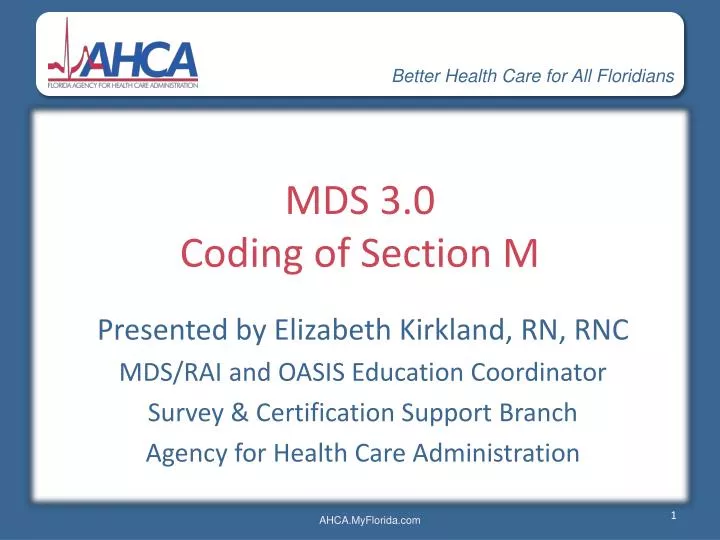mds 3 0 coding of section m