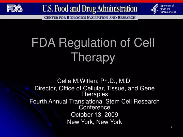 fda regulation of cell therapy