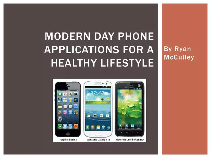 modern day phone applications for a healthy lifestyle