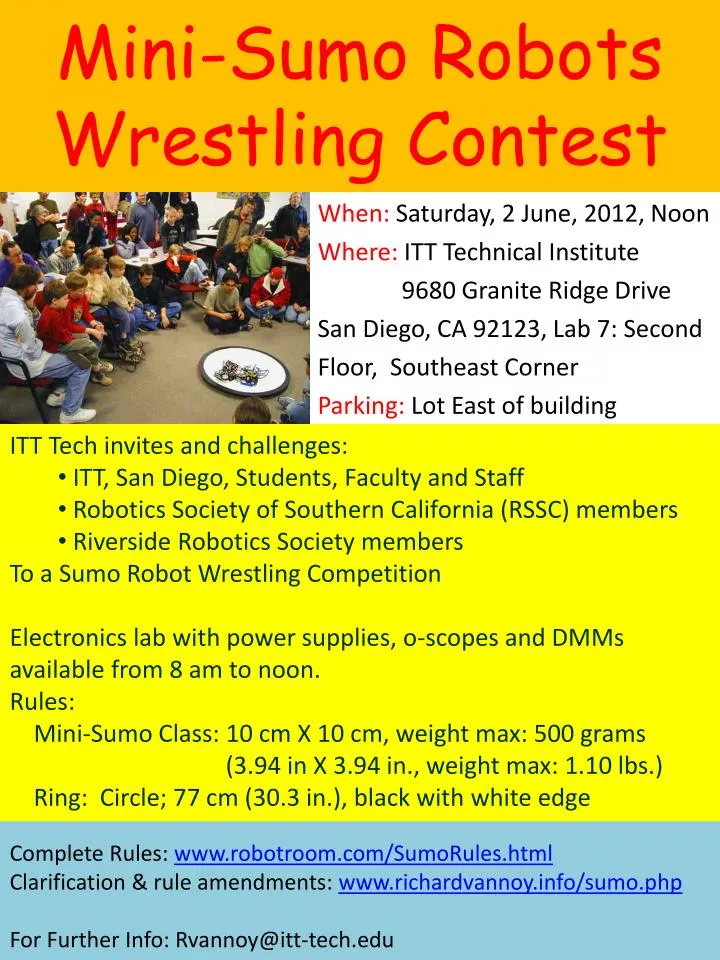 mini sumo robots wrestling contest