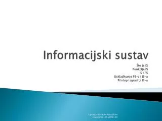 informacijski sustav