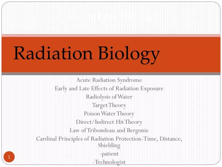 radiation biology