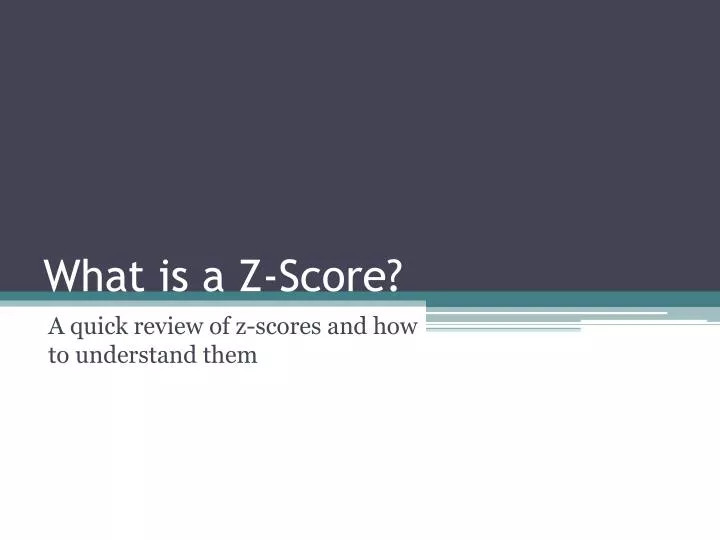 what is a z score
