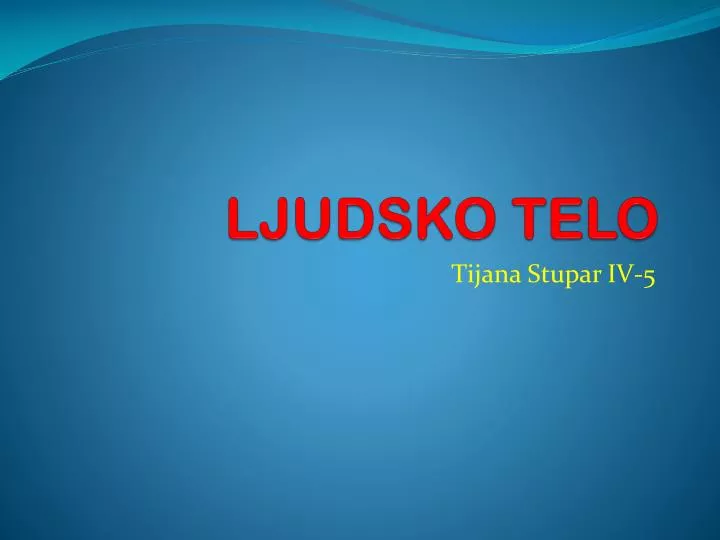 ljudsko telo