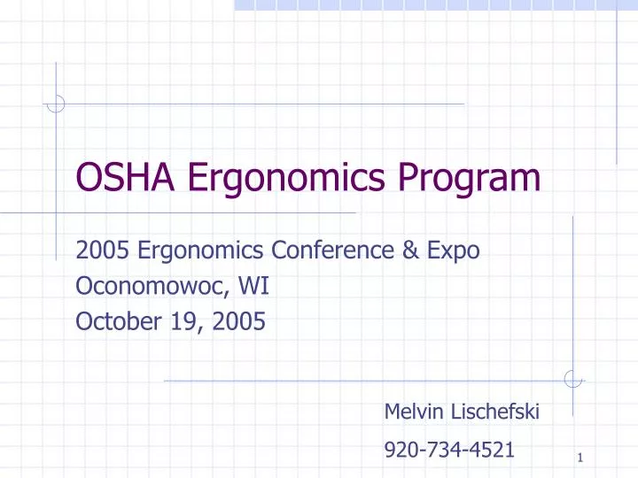 osha ergonomics program