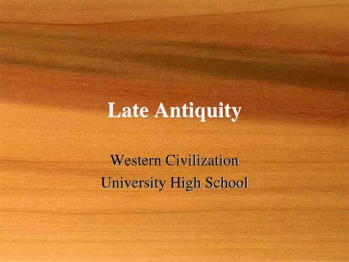 late antiquity