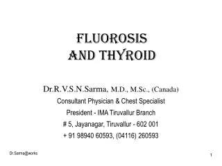 Fluorosis And THYROID