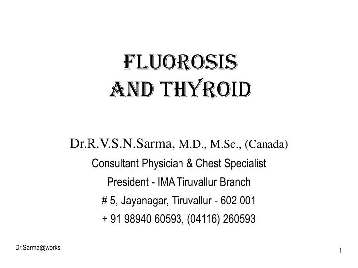 fluorosis and thyroid