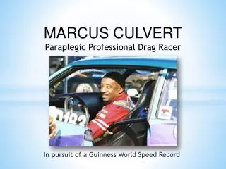 In pursuit of a Guinness World Speed Record