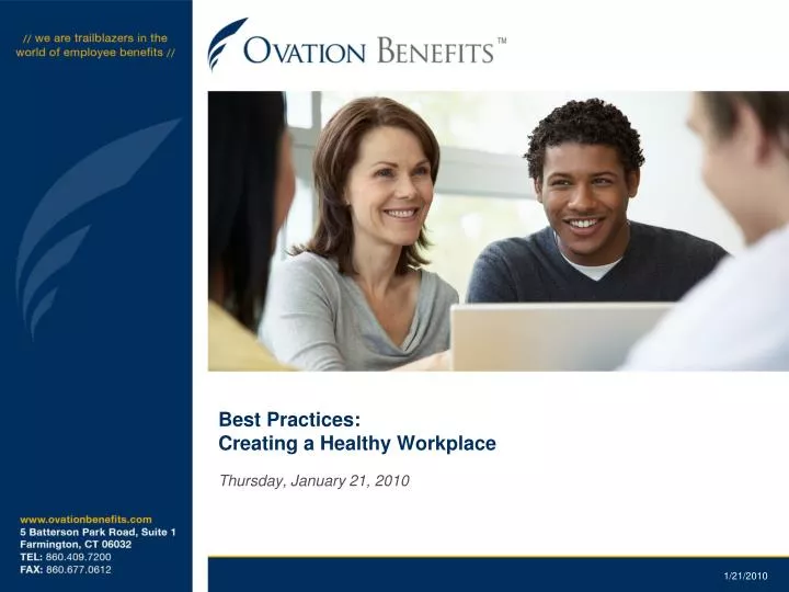 best practices creating a healthy workplace