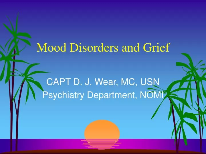 mood disorders and grief
