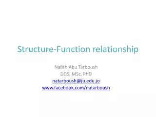 Structure-Function relationship