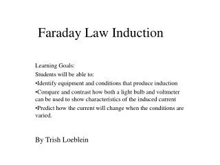 Faraday Law Induction