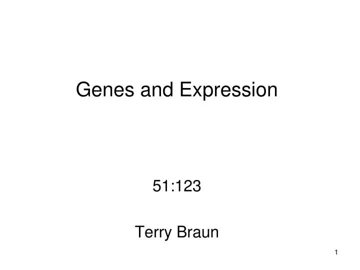 genes and expression
