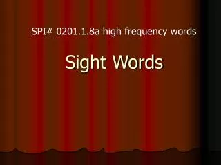 sight words