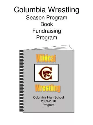 Columbia Wrestling Season Program Book Fundraising Program