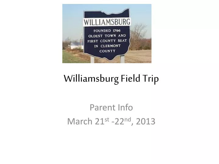 williamsburg field trip