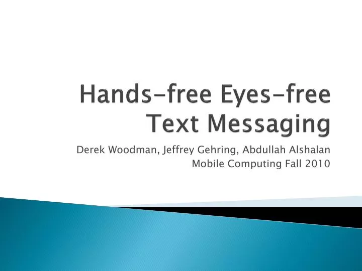 hands free eyes free text messaging