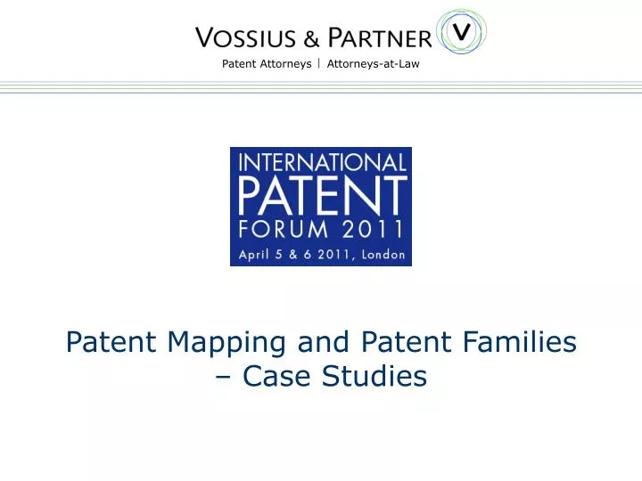 patent mapping and patent families case studies