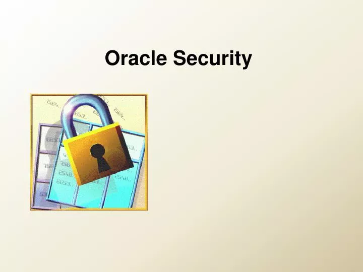 oracle security