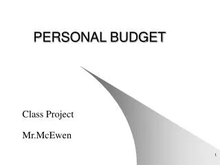 PERSONAL BUDGET