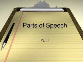 Parts of Speech