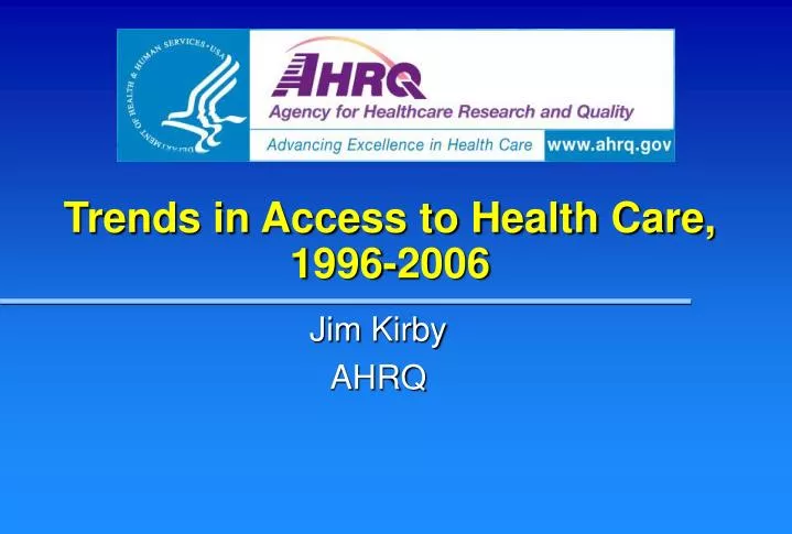 trends in access to health care 1996 2006