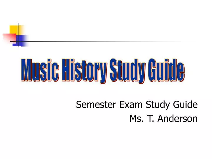 semester exam study guide ms t anderson