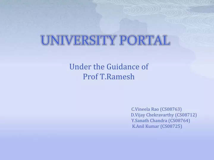 university portal