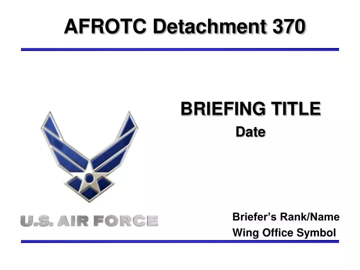 briefing title date