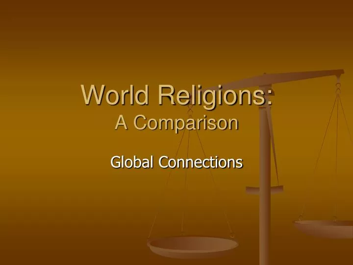 world religions a comparison