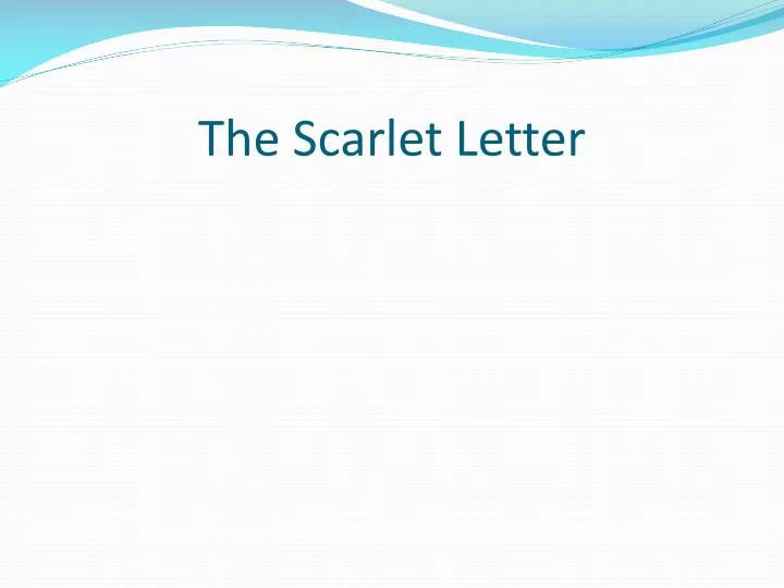 the scarlet letter