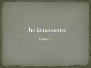 the renaissance